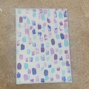 Abstract Canvas Art with Purple and Blue Accents